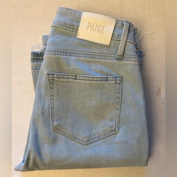 Paige Laurel Canyon Flare jeans in kitley distressed  powdery blue Sz-26. Y16 - Picture 7 of 13
